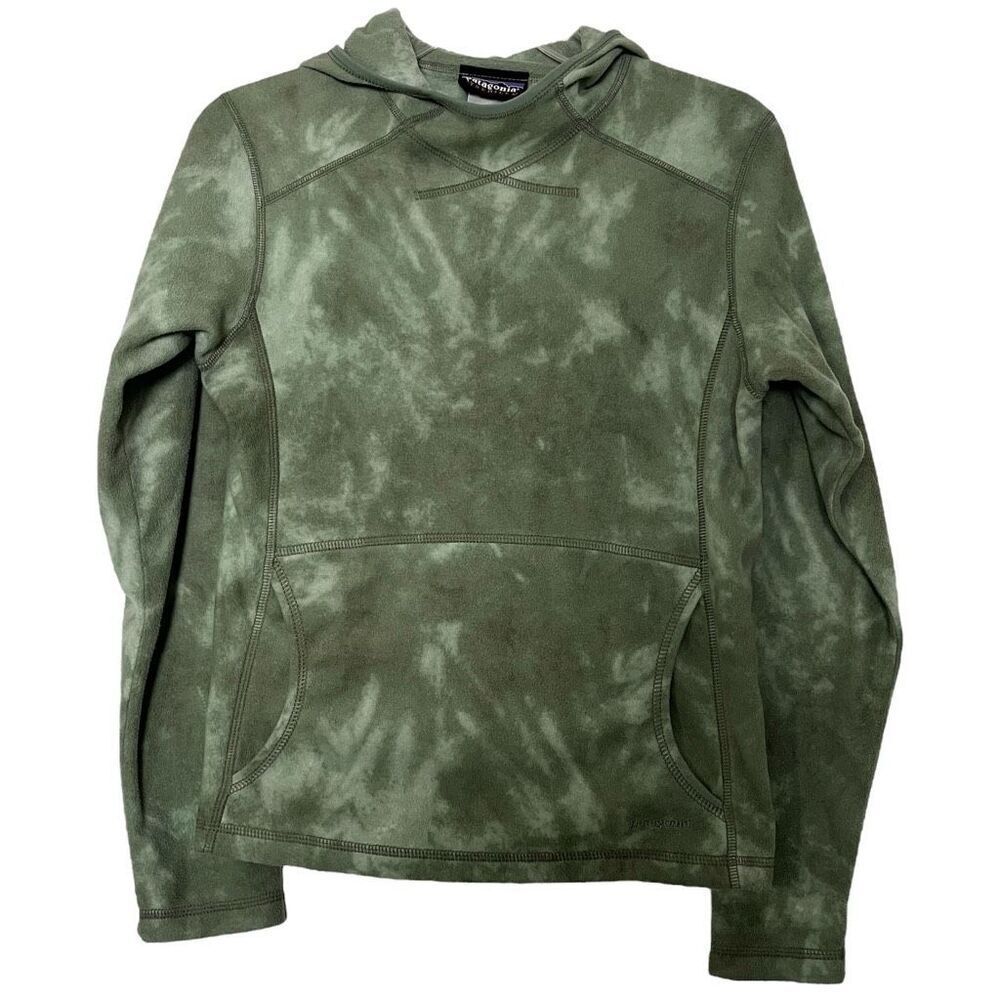 Vintage Patagonia Micro D-Luxe Hoody Women's Small Synchilla Fleece Green Hoodie